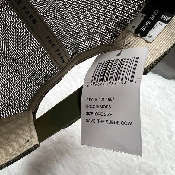 GOORIN BROS CERTIFIED THE SUEDE COW HAT / TRUCKER HAT MOSS GREEN - Picture 4 of 5